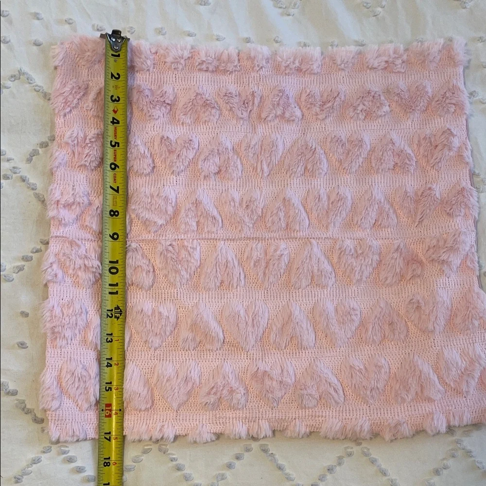 Pink Textured heart Throw Pillow covers set of two new